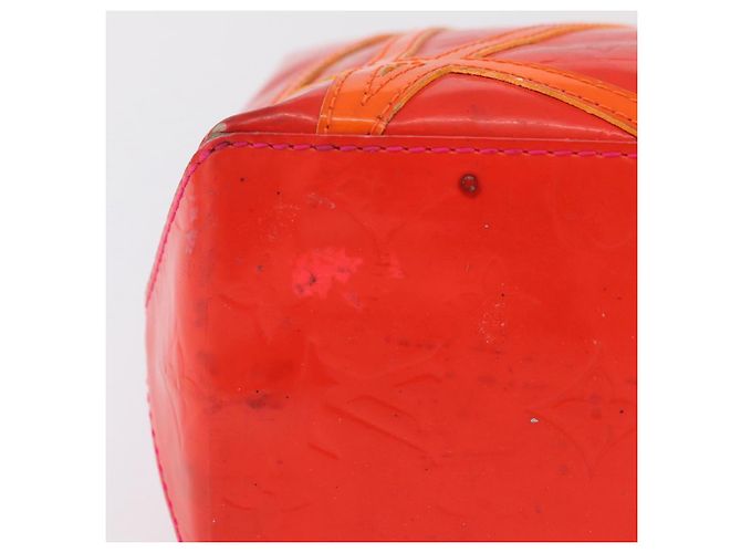 LOUIS VUITTON Monogram Vernis Fluo Reade PM Hand Bag Rose M91903 LV Auth 205868 Castaño - vista 19