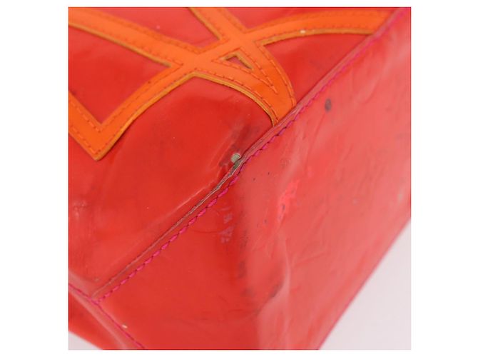 LOUIS VUITTON Monogram Vernis Fluo Reade PM Hand Bag Rose M91903 LV Auth 205868 Castaño - vista 20