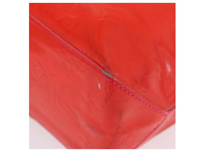 LOUIS VUITTON Monogram Vernis Fluo Reade PM Hand Bag Rose M91903 LV Auth 205868 Castaño - vista 21