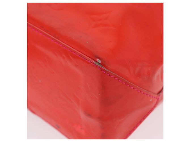 LOUIS VUITTON Monogram Vernis Fluo Reade PM Hand Bag Rose M91903 LV Auth 205868 Castaño - vista 23