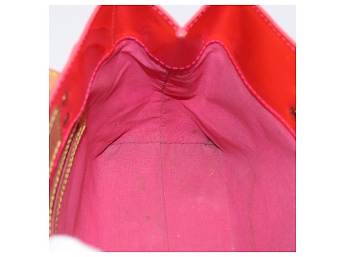 LOUIS VUITTON Monogram Vernis Fluo Reade PM Hand Bag Rose M91903 LV Auth 205868 Castaño - vista 25