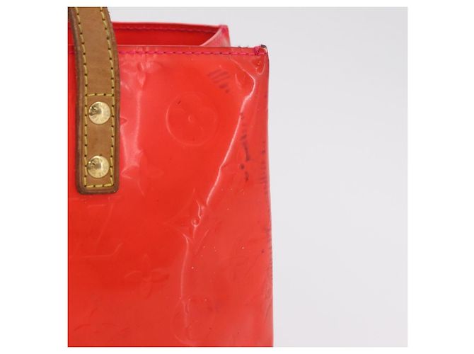 LOUIS VUITTON Monogram Vernis Fluo Reade PM Hand Bag Rose M91903 LV Auth 205868 Castaño - vista 3