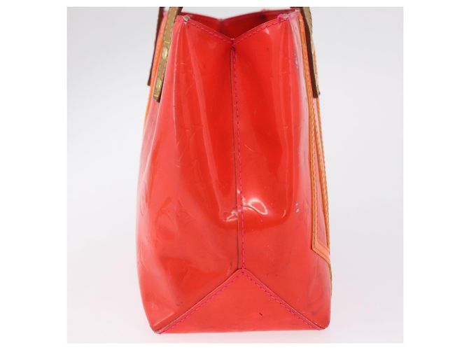 LOUIS VUITTON Monogram Vernis Fluo Reade PM Hand Bag Rose M91903 LV Auth 205868 Castaño - vista 6
