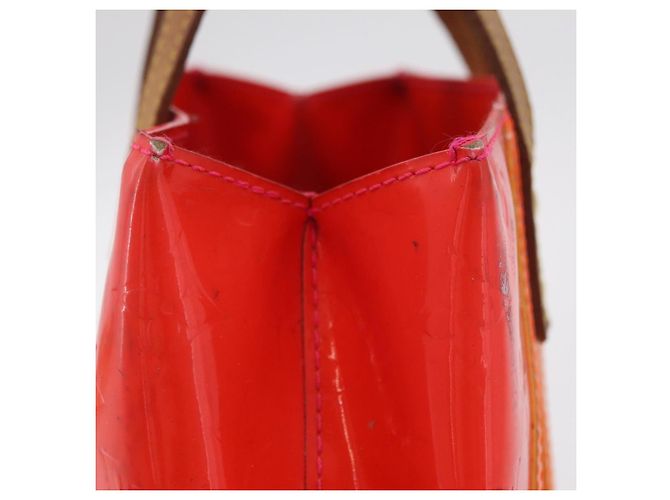 LOUIS VUITTON Monogram Vernis Fluo Reade PM Hand Bag Rose M91903 LV Auth 205868 Castaño - vista 7