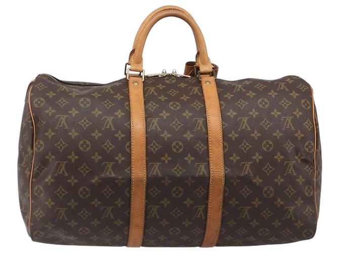 LOUIS VUITTON Monogram Keepall 50 Boston Bag M41426 LV Auth BA15561A Monogramme - vue 2
