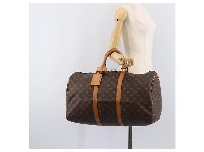 LOUIS VUITTON Monogram Keepall 50 Boston Bag M41426 LV Auth BA15561A Monogramme - vue 22