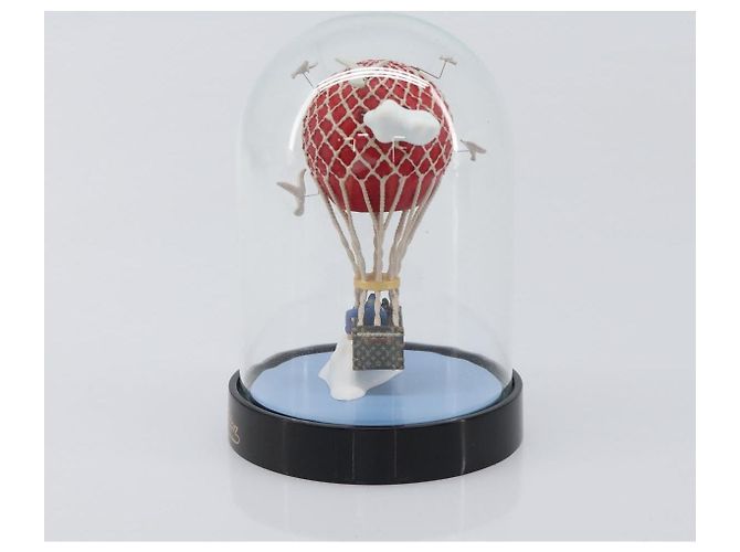 LOUIS VUITTON Almaero Snow Globe Glass Red Blue LV Auth 205963 - view 3