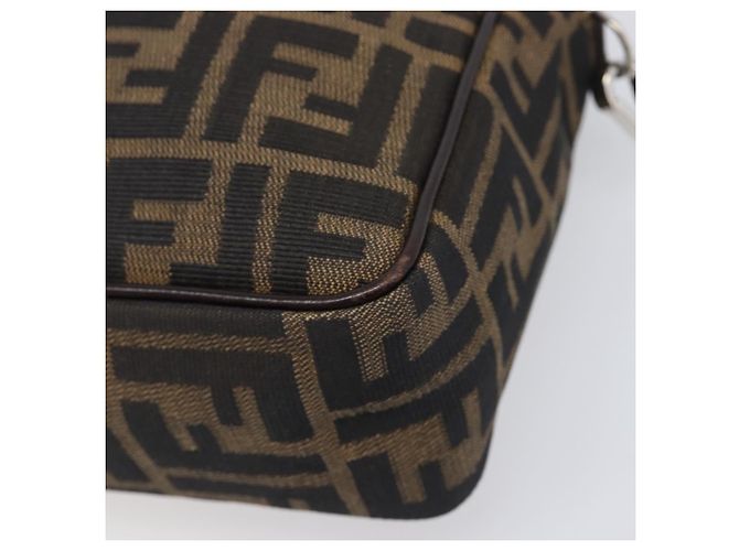 FENDI Zucca Canvas Handtasche 2way Schwarz Braun Auth 206742V - Ansicht 16