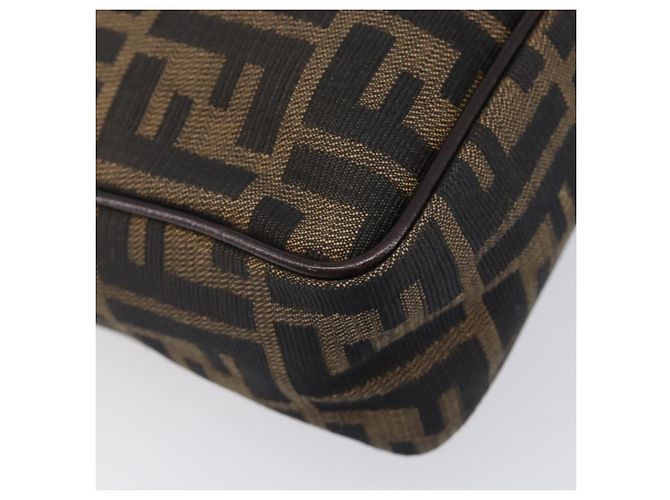 FENDI Zucca Canvas Handtasche 2way Schwarz Braun Auth 206742V - Ansicht 19