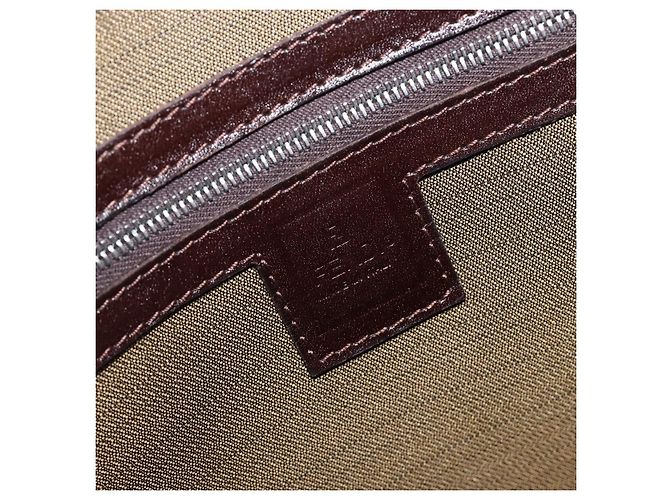 FENDI Zucca Canvas Handtasche 2way Schwarz Braun Auth 206742V - Ansicht 22