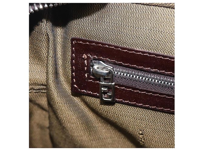 FENDI Zucca Canvas Handtasche 2way Schwarz Braun Auth 206742V - Ansicht 25