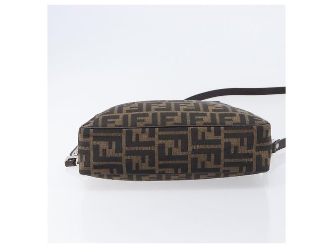 FENDI Zucca Canvas Handtasche 2way Schwarz Braun Auth 206742V - Ansicht 5