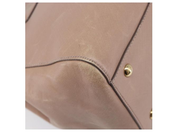Borsa Salvatore Ferragamo Gancini in pelle beige e oro autentica bs37485 - vista 18