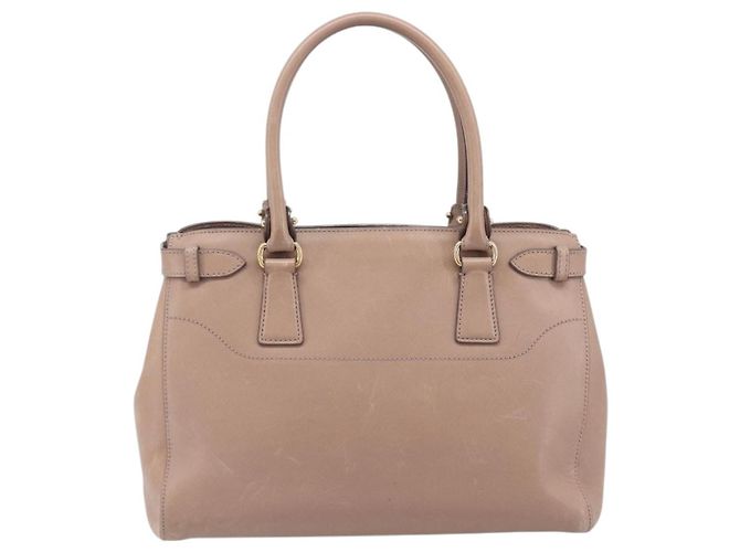 Borsa Salvatore Ferragamo Gancini in pelle beige e oro autentica bs37485 - vista 2