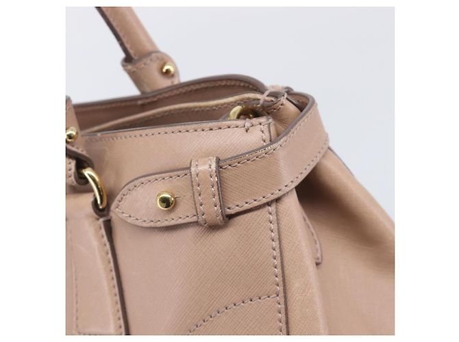 Borsa Salvatore Ferragamo Gancini in pelle beige e oro autentica bs37485 - vista 20