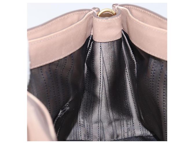 Borsa Salvatore Ferragamo Gancini in pelle beige e oro autentica bs37485 - vista 25