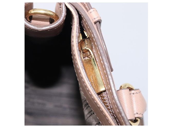 Borsa Salvatore Ferragamo Gancini in pelle beige e oro autentica bs37485 - vista 26