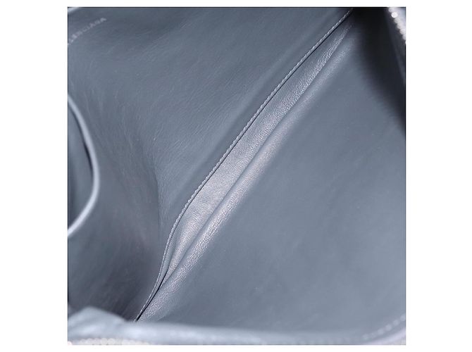 Borsa Clutch Balenciaga Shearing Black Silver 492681 Auth 205402V Nero Argento - vista 10