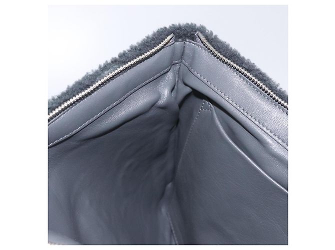 Borsa Clutch Balenciaga Shearing Black Silver 492681 Auth 205402V Nero Argento - vista 18