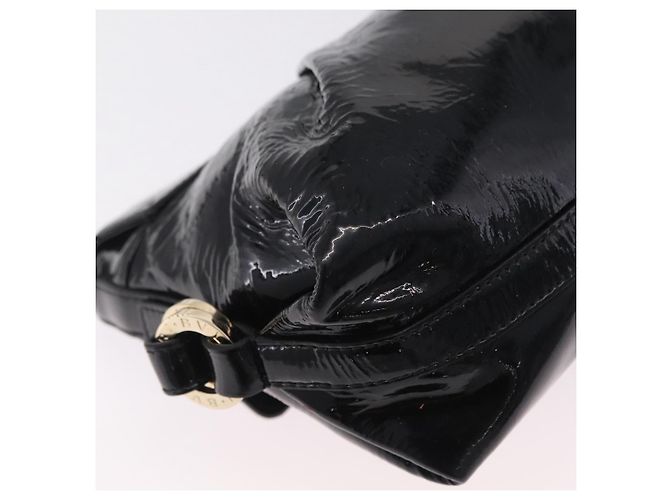 Bulgari Borsa a Tracolla BVLGARI Chandra Vernice Nera Tono Oro Auth BA16118 Nero - vista 15