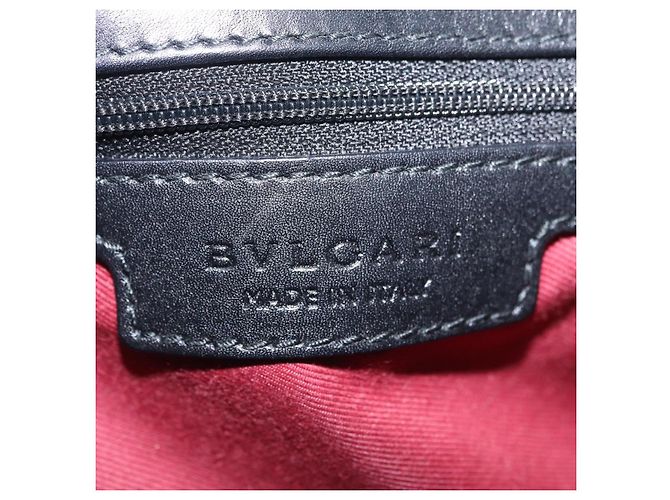 Bulgari Borsa a Tracolla BVLGARI Chandra Vernice Nera Tono Oro Auth BA16118 Nero - vista 19