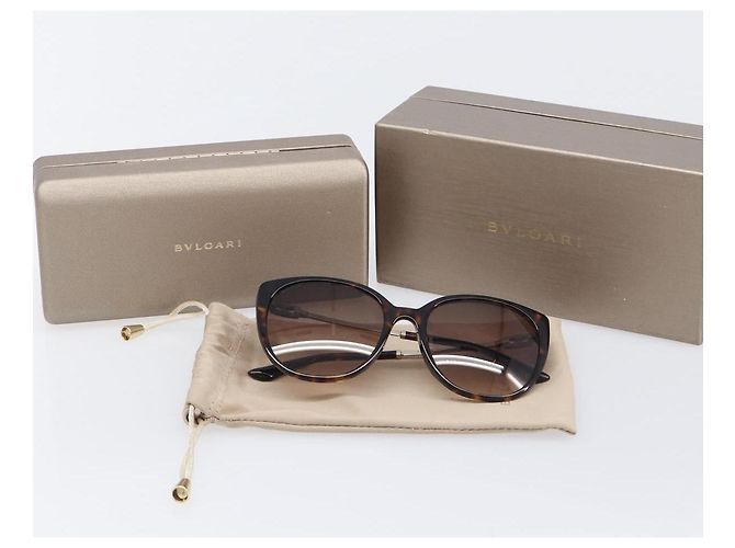Bulgari BVLGARI Sonnenbrille Kunststoff Schwarz Goldfarben Auth BA16152V - Ansicht 12