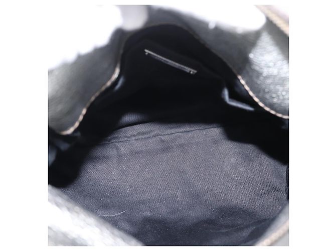 Bolso de Mano Miu Miu de Cuero 2way Silver Auth 167772M Plata - vista 11