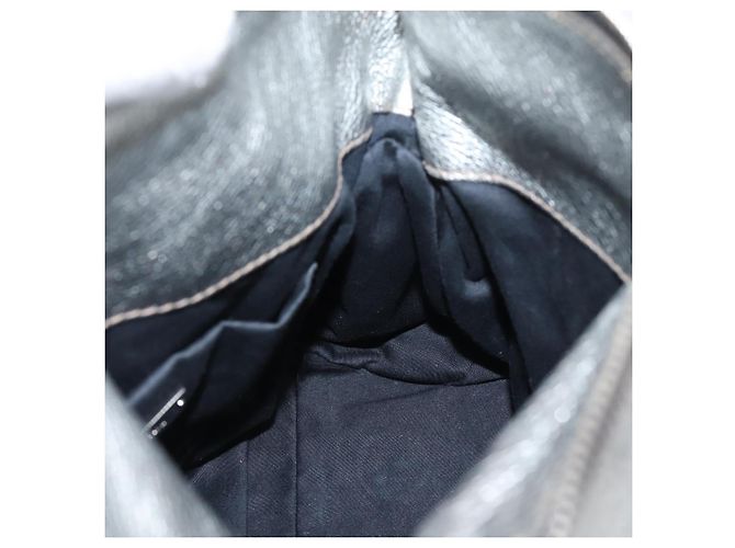 Bolso de Mano Miu Miu de Cuero 2way Silver Auth 167772M Plata - vista 24