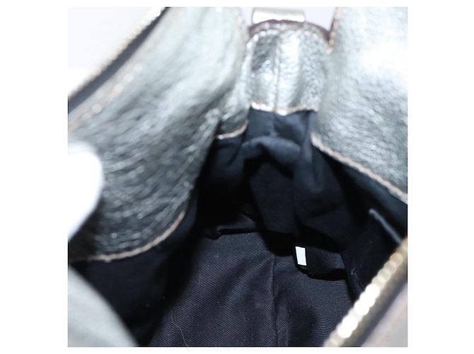 Bolso de Mano Miu Miu de Cuero 2way Silver Auth 167772M Plata - vista 25