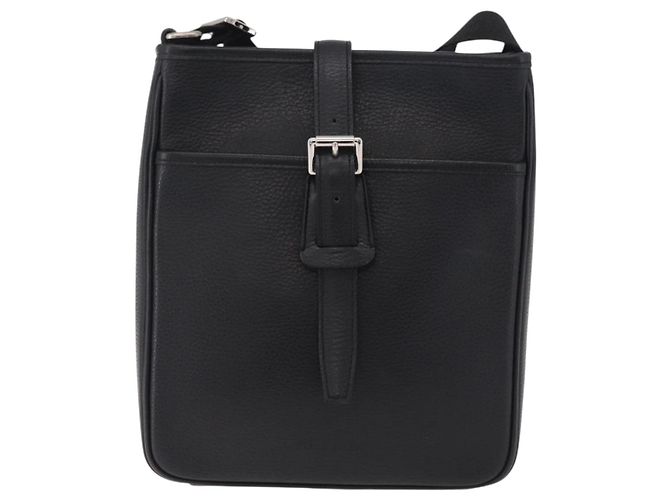 BURBERRY Schultertasche aus Leder Schwarz Silber Auth hk4156A - Ansicht 13