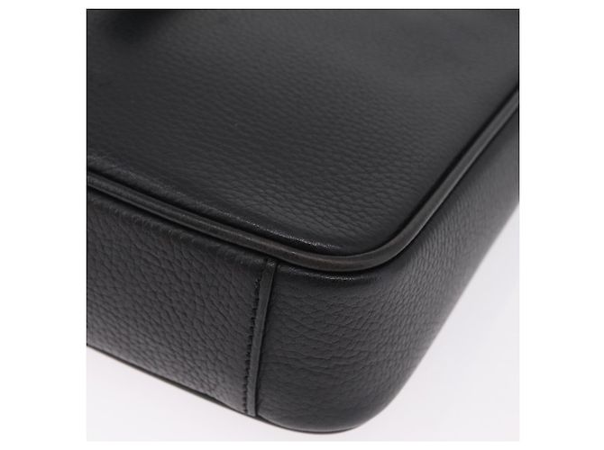 BURBERRY Schultertasche aus Leder Schwarz Silber Auth hk4156A - Ansicht 15