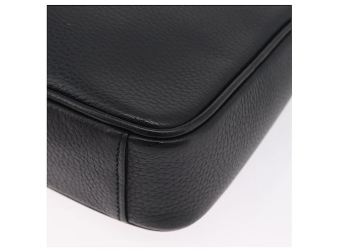 BURBERRY Schultertasche aus Leder Schwarz Silber Auth hk4156A - Ansicht 17