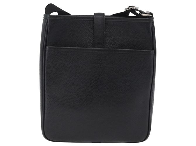 BURBERRY Schultertasche aus Leder Schwarz Silber Auth hk4156A - Ansicht 2