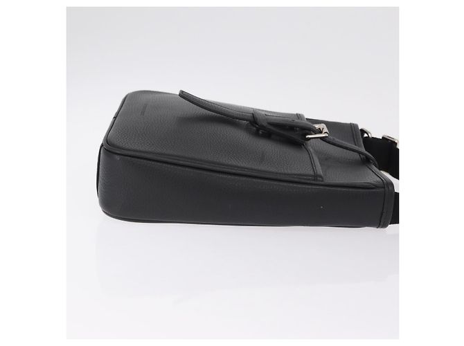 BURBERRY Schultertasche aus Leder Schwarz Silber Auth hk4156A - Ansicht 3