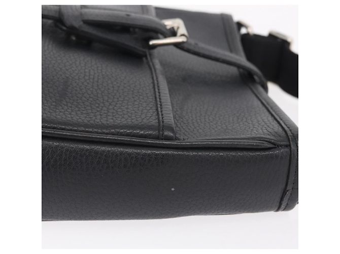 BURBERRY Schultertasche aus Leder Schwarz Silber Auth hk4156A - Ansicht 4