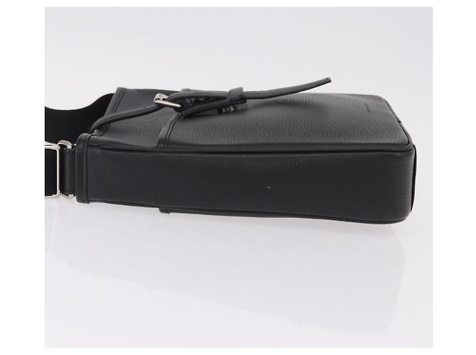 BURBERRY Schultertasche aus Leder Schwarz Silber Auth hk4156A - Ansicht 5
