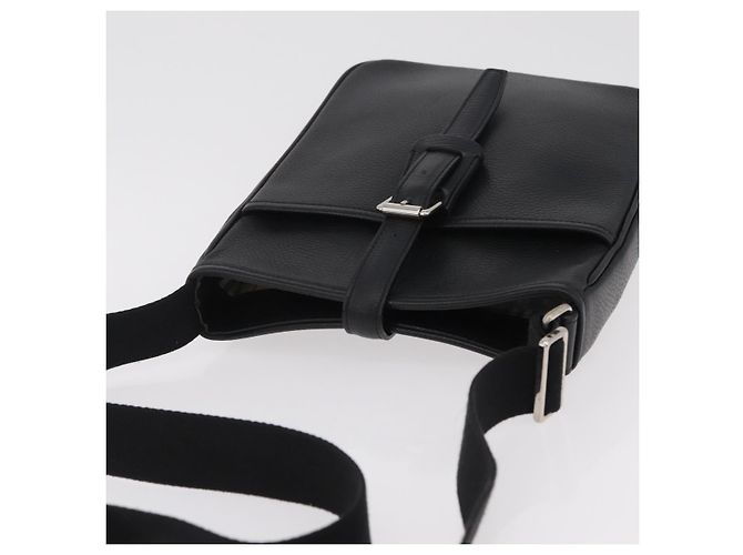 BURBERRY Schultertasche aus Leder Schwarz Silber Auth hk4156A - Ansicht 7