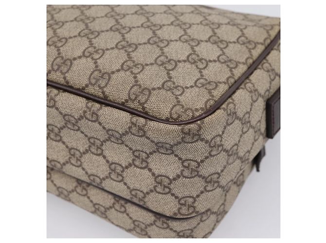 Borsa a Tracolla GUCCI GG Supreme PVC Beige Silver 114531 Auth 206613 Argento - vista 16