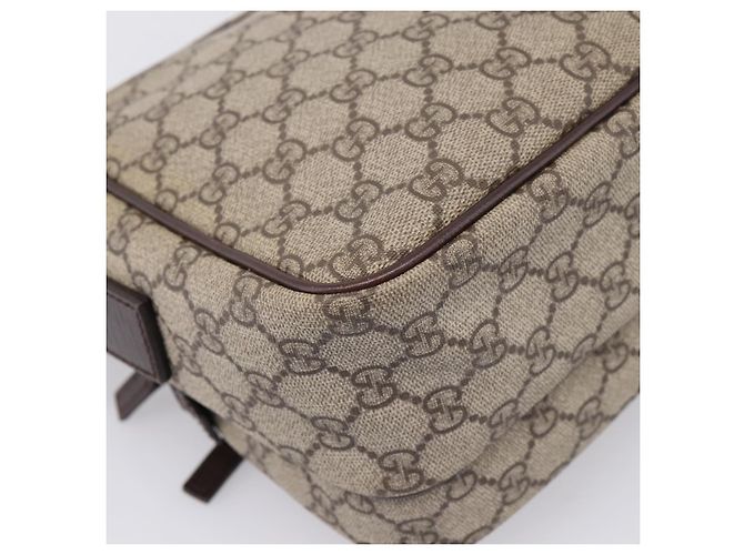 Borsa a Tracolla GUCCI GG Supreme PVC Beige Silver 114531 Auth 206613 Argento - vista 17