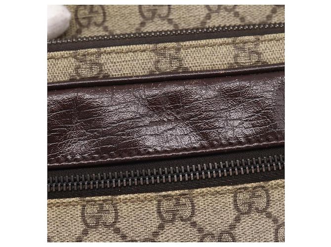 Borsa a Tracolla GUCCI GG Supreme PVC Beige Silver 114531 Auth 206613 Argento - vista 18