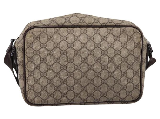 Borsa a Tracolla GUCCI GG Supreme PVC Beige Silver 114531 Auth 206613 Argento - vista 2