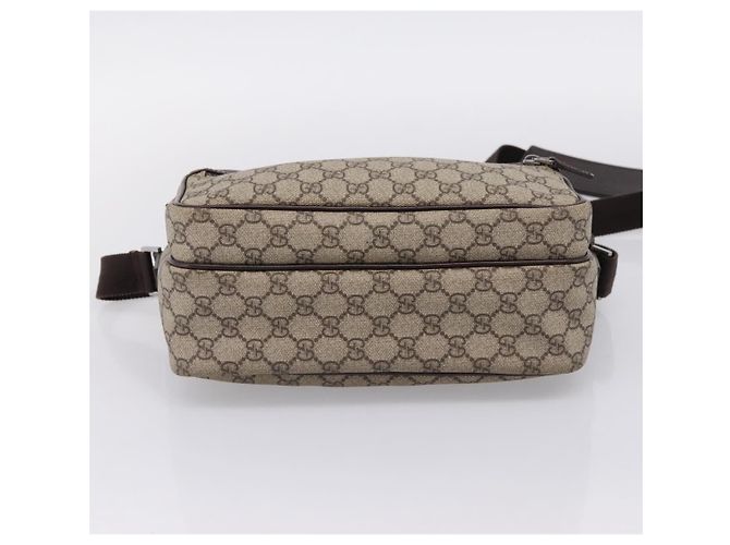 Borsa a Tracolla GUCCI GG Supreme PVC Beige Silver 114531 Auth 206613 Argento - vista 5