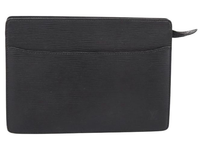 LOUIS VUITTON Epi Pochette Homme Clutch Bag Black M52522 LV Auth 206633 Nero - vista 13