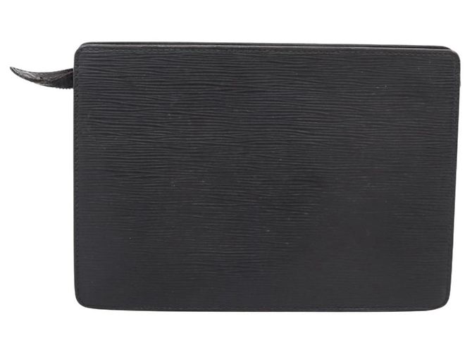LOUIS VUITTON Epi Pochette Homme Clutch Bag Black M52522 LV Auth 206633 Nero - vista 2