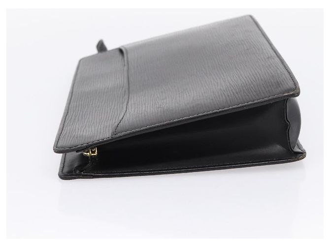 LOUIS VUITTON Epi Pochette Homme Clutch Bag Black M52522 LV Auth 206633 Nero - vista 3