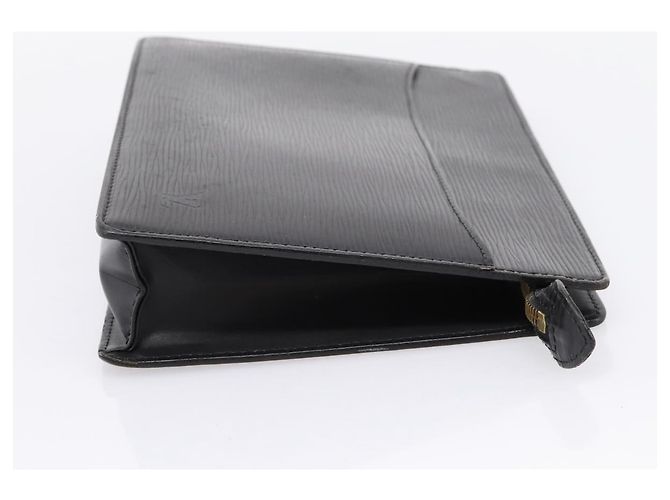 LOUIS VUITTON Epi Pochette Homme Clutch Bag Black M52522 LV Auth 206633 Nero - vista 4