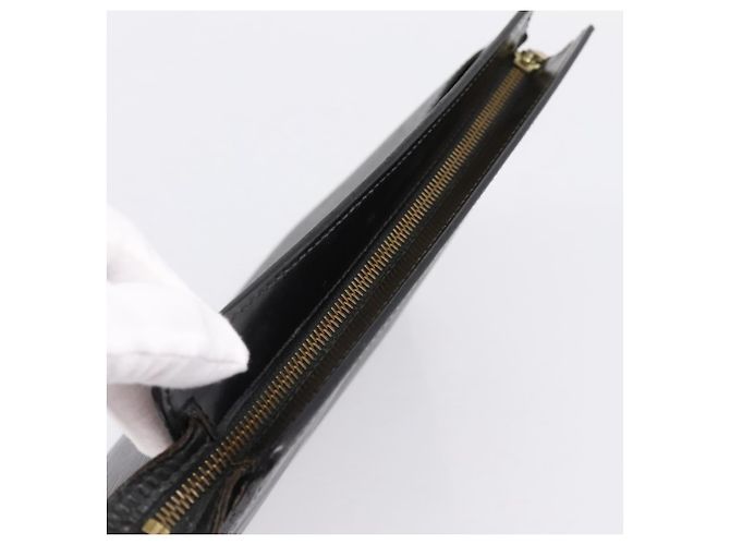 LOUIS VUITTON Epi Pochette Homme Clutch Bag Black M52522 LV Auth 206633 Nero - vista 5