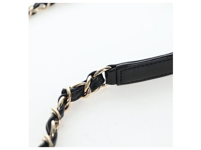 Borsa CHANEL Matelasse Trendy CC in pelle d'agnello 2way Nero Oro CC Auth 206325SV D'oro - vista 15