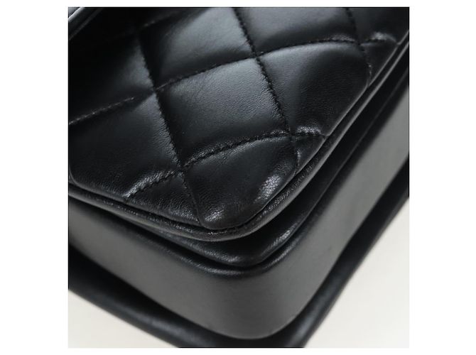 Borsa CHANEL Matelasse Trendy CC in pelle d'agnello 2way Nero Oro CC Auth 206325SV D'oro - vista 17