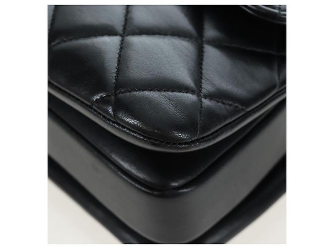 Borsa CHANEL Matelasse Trendy CC in pelle d'agnello 2way Nero Oro CC Auth 206325SV D'oro - vista 18